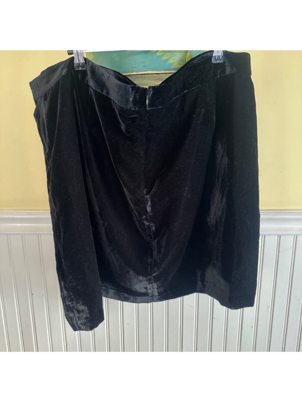 J.Crew Womens Black Velvet Skirt Size 20